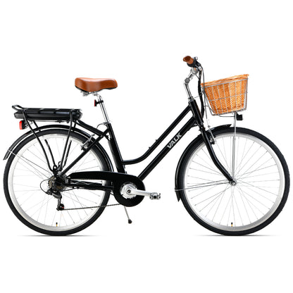 Vintage Electric Bike with Torque Sensor, Medium, Black (0.5m to 2.1m)