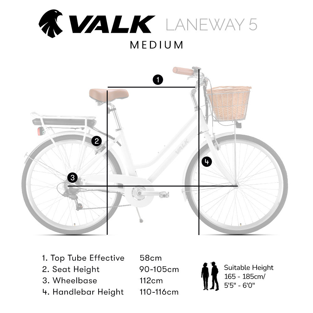Vintage Style Electric Bike with Torque Sensor, Medium, White, 0.5m Wheels