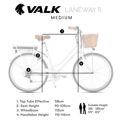 Vintage Style Electric Bike with Torque Sensor, Medium, White, 0.5m Wheels