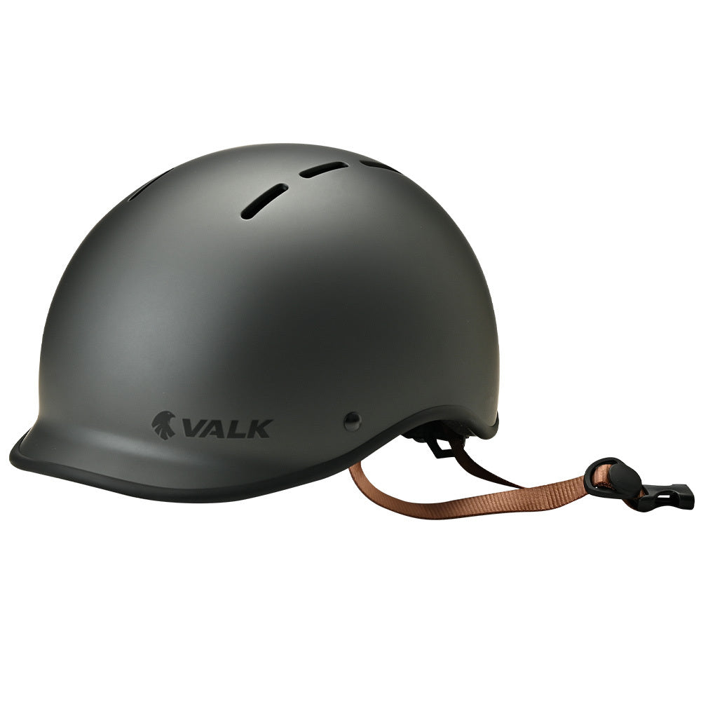 Retro Bike Helmet with 56-61cm Adjustable Fit, Charcoal, 14 Vents, Lightweight