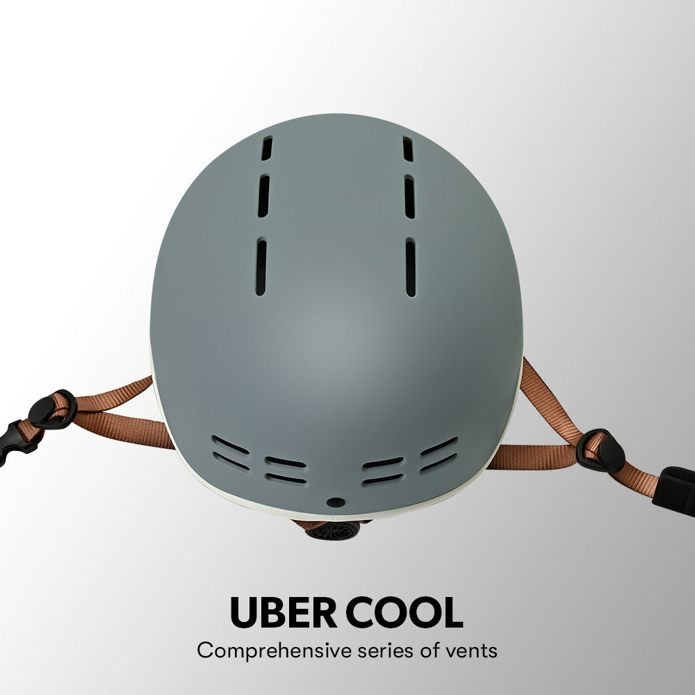 Retro Bike Helmet with Universal Fit, 56-61cm, Graphite Blue, 14 Vents