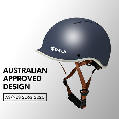 Retro Bike Helmet with 14 Vents, Universal Fit 56-61cm, Shadow Navy