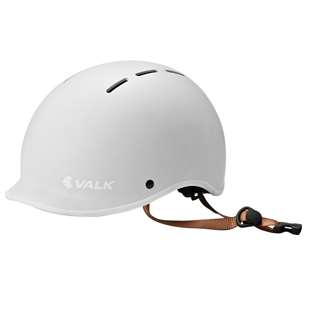 Retro Bike Helmet with Universal Fit, 56-61cm, Arctic White, Adjustable Dial