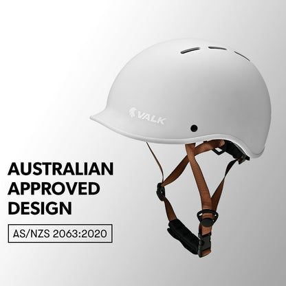 Retro Bike Helmet with Universal Fit, 56-61cm, Arctic White, Adjustable Dial