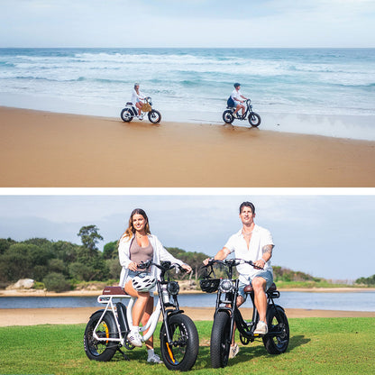 Electric Fat Tyre Bike, 350W Motor, 32km/h, Alloy Frame, 20x4m Tyres, Black