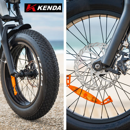 Electric Fat Tyre Bike, 350W Motor, 32km/h, Alloy Frame, 20x4m Tyres, Black