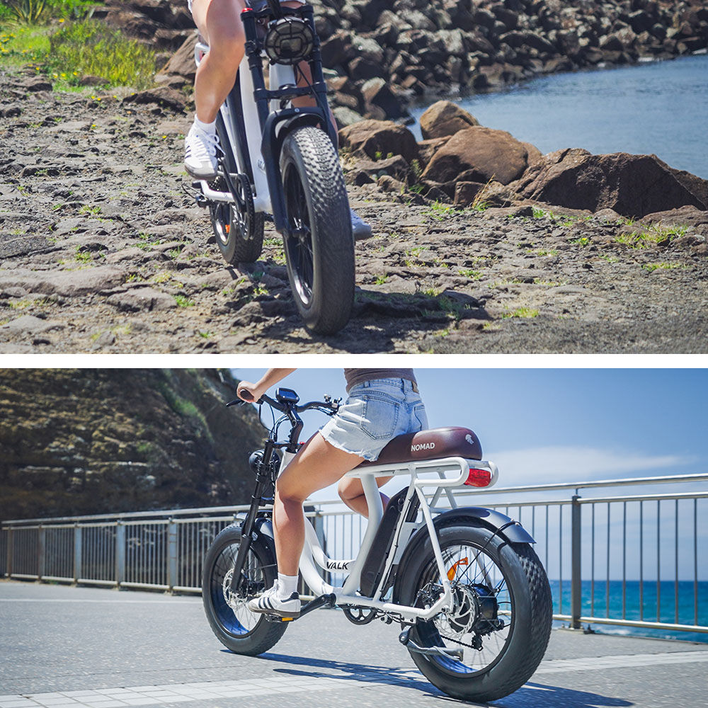 Nomad Electric Fat Tyre Bike, 350W Motor, 32km/h, 0.51m Kenda Tyres, White