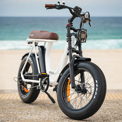 Nomad Electric Fat Tyre Bike, 350W Motor, 32km/h, 0.51m Kenda Tyres, White