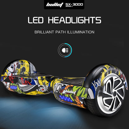 SX-3000 Series III Hoverboard, 15 km Range, 15 km/h Speed, LED Lights, 6.5m Wheels