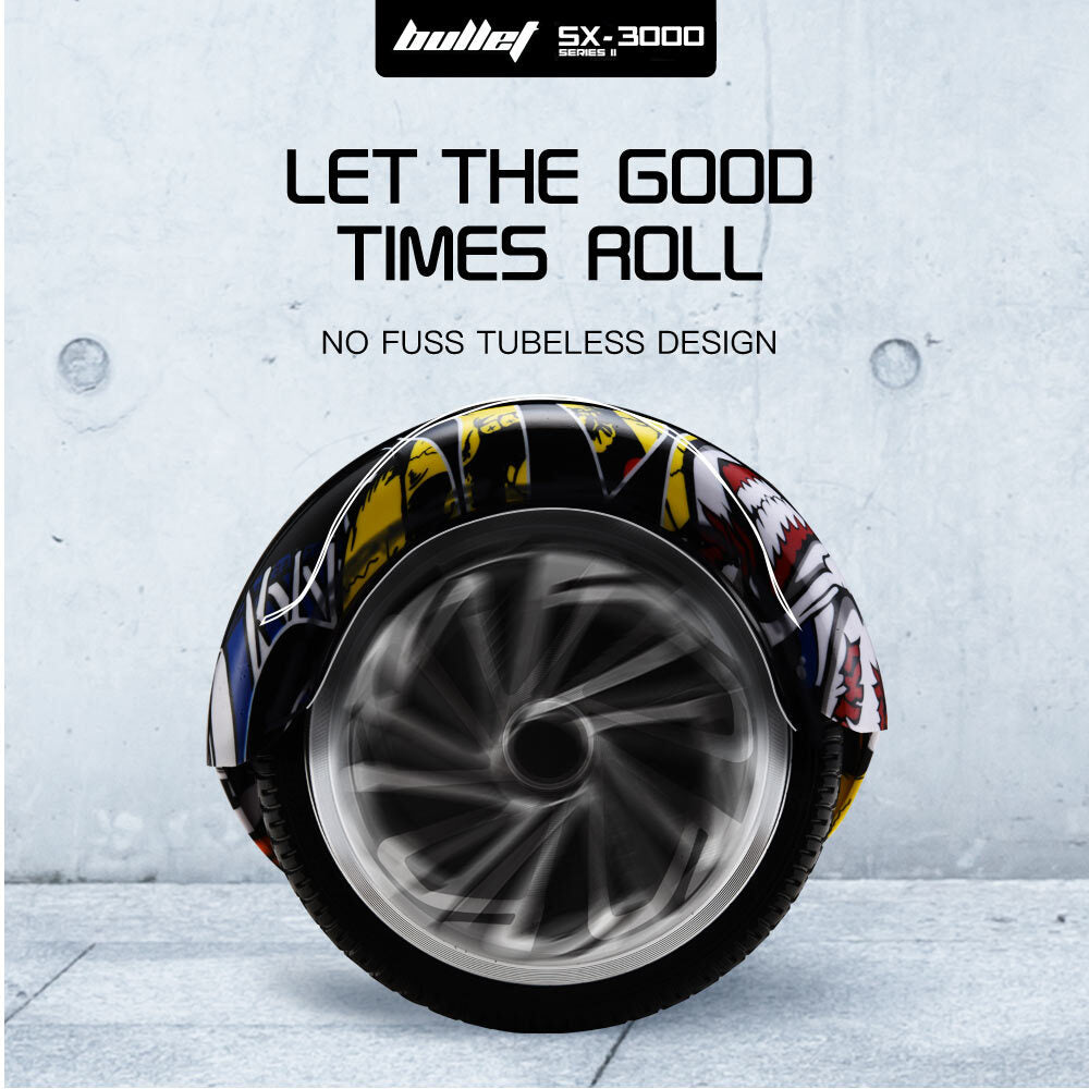 SX-3000 Series III Hoverboard, 15 km Range, 15 km/h Speed, LED Lights, 6.5m Wheels