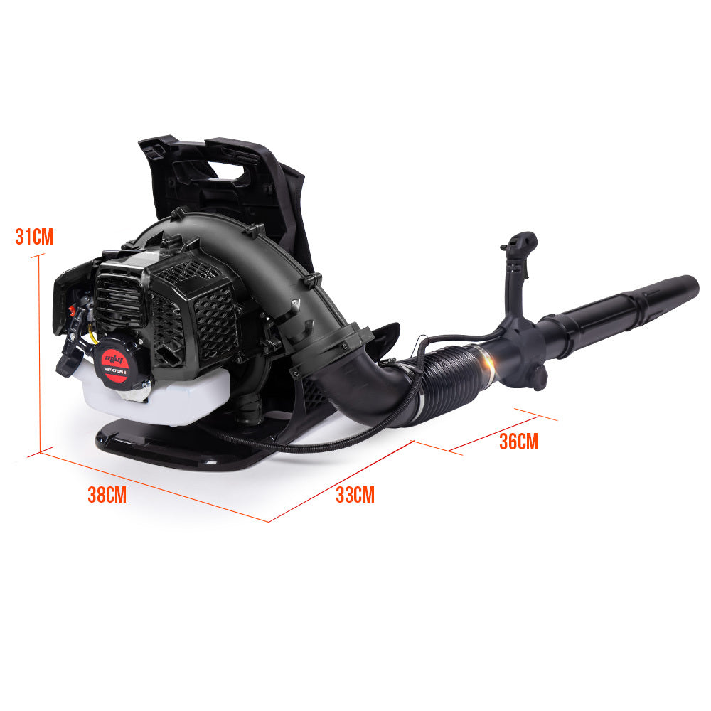 65cc Petrol Backpack Leaf Blower - Ergonomic Design, 0.8L Tank, 490km/h Velocity