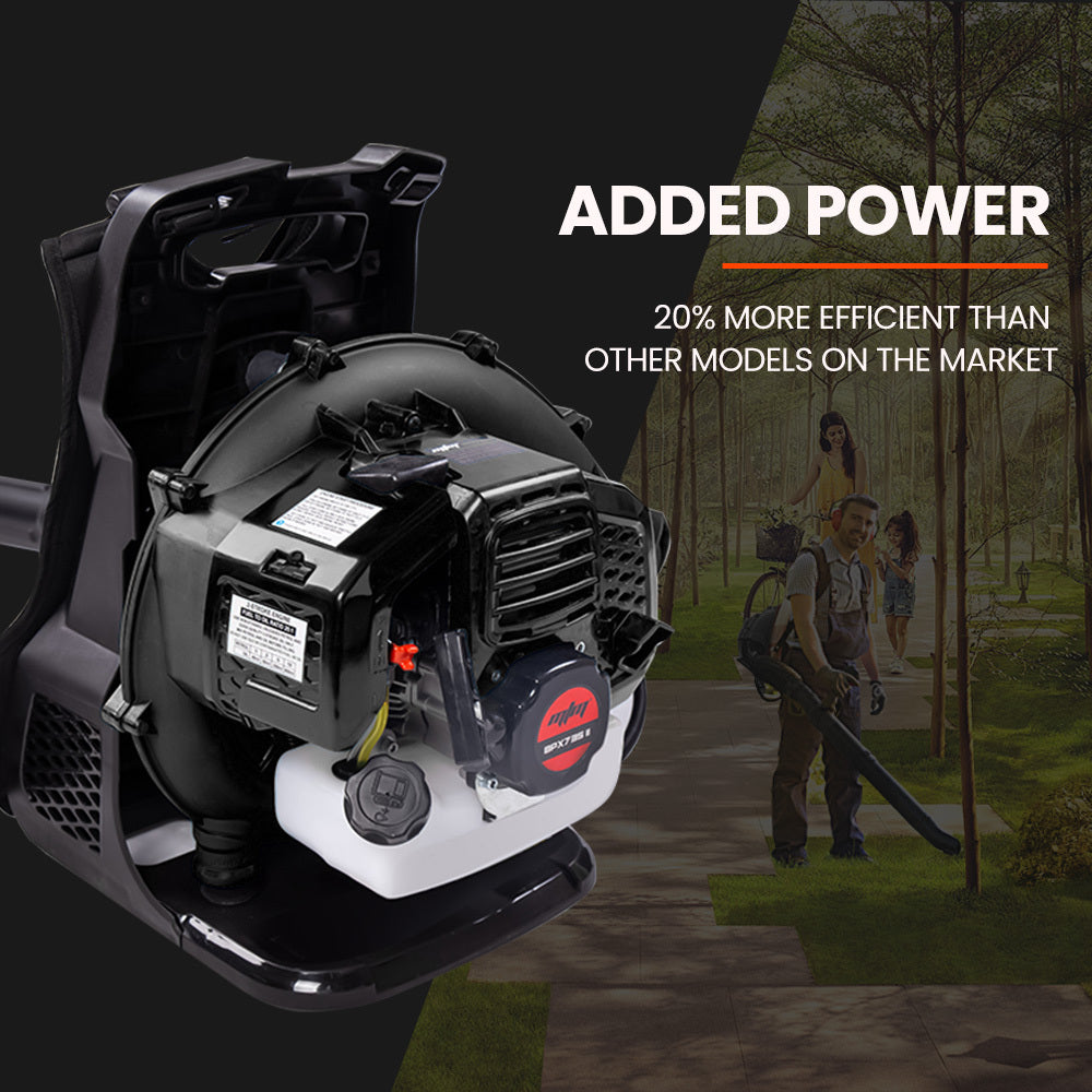 65cc Petrol Backpack Leaf Blower - Ergonomic Design, 0.8L Tank, 490km/h Velocity