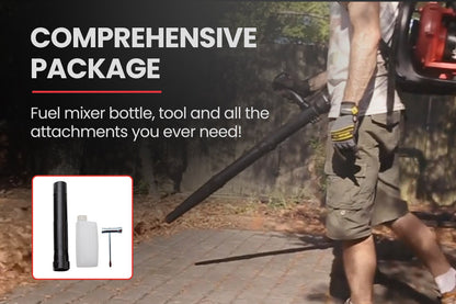 30cc Backpack Petrol Leaf Blower, 2-Stroke Engine, 300km/h Air Speed