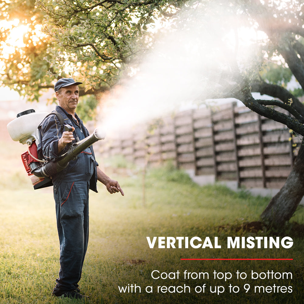 2-Stroke Backpack Sprayer and Blower with 11m Reach and 14L Tank Capacity