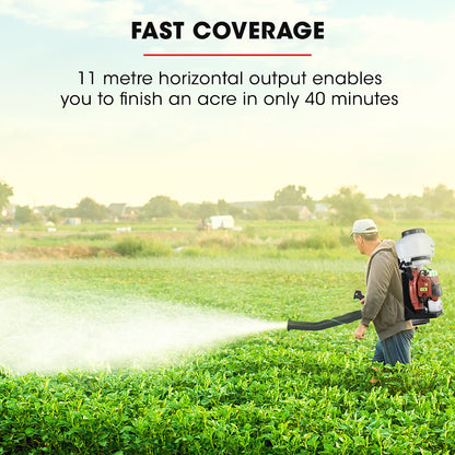 2-Stroke Backpack Sprayer and Blower with 11m Reach and 14L Tank Capacity
