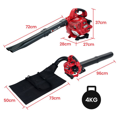 3-in-1 Cordless Leaf Blower Vacuum Mulcher with 0.24 m³ Engine & 50L Bag