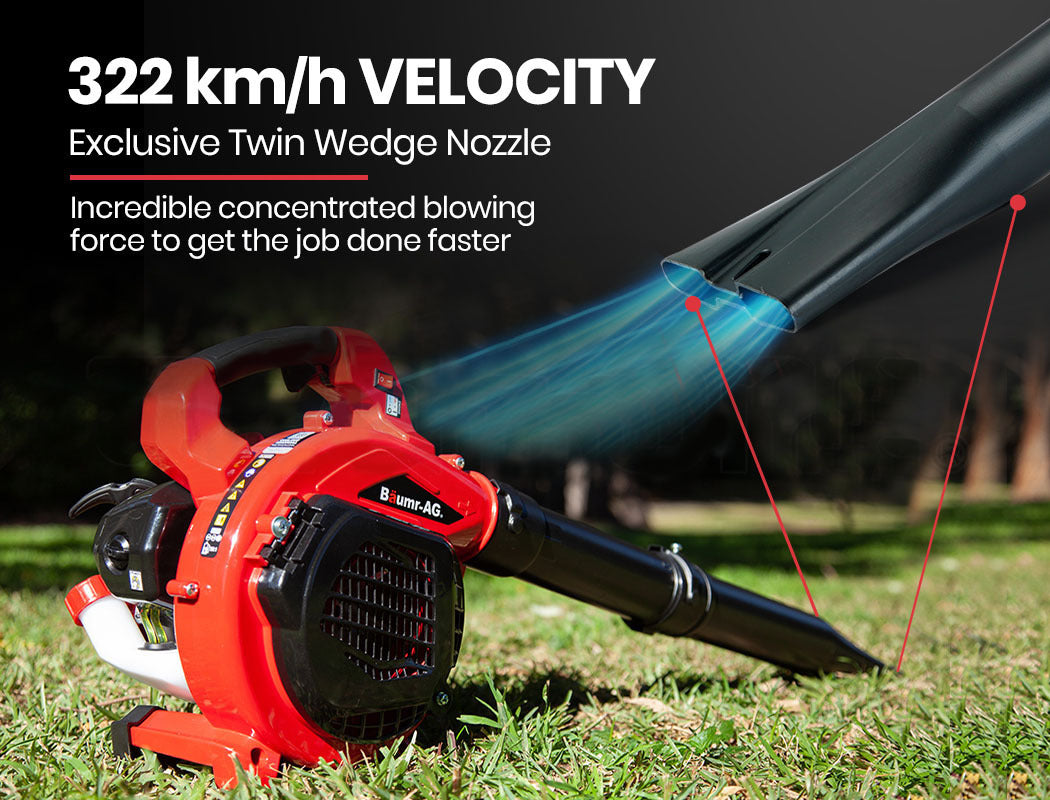 3-in-1 Cordless Leaf Blower Vacuum Mulcher with 0.24 m³ Engine & 50L Bag