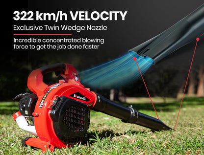 3-in-1 Cordless Leaf Blower Vacuum Mulcher with 0.24 m³ Engine & 50L Bag