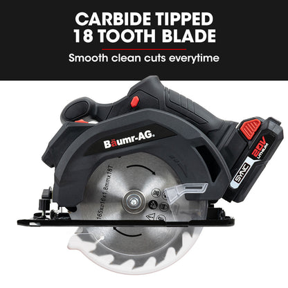 20V Cordless Circular Saw with 0.16m Blade and Battery Charger Kit