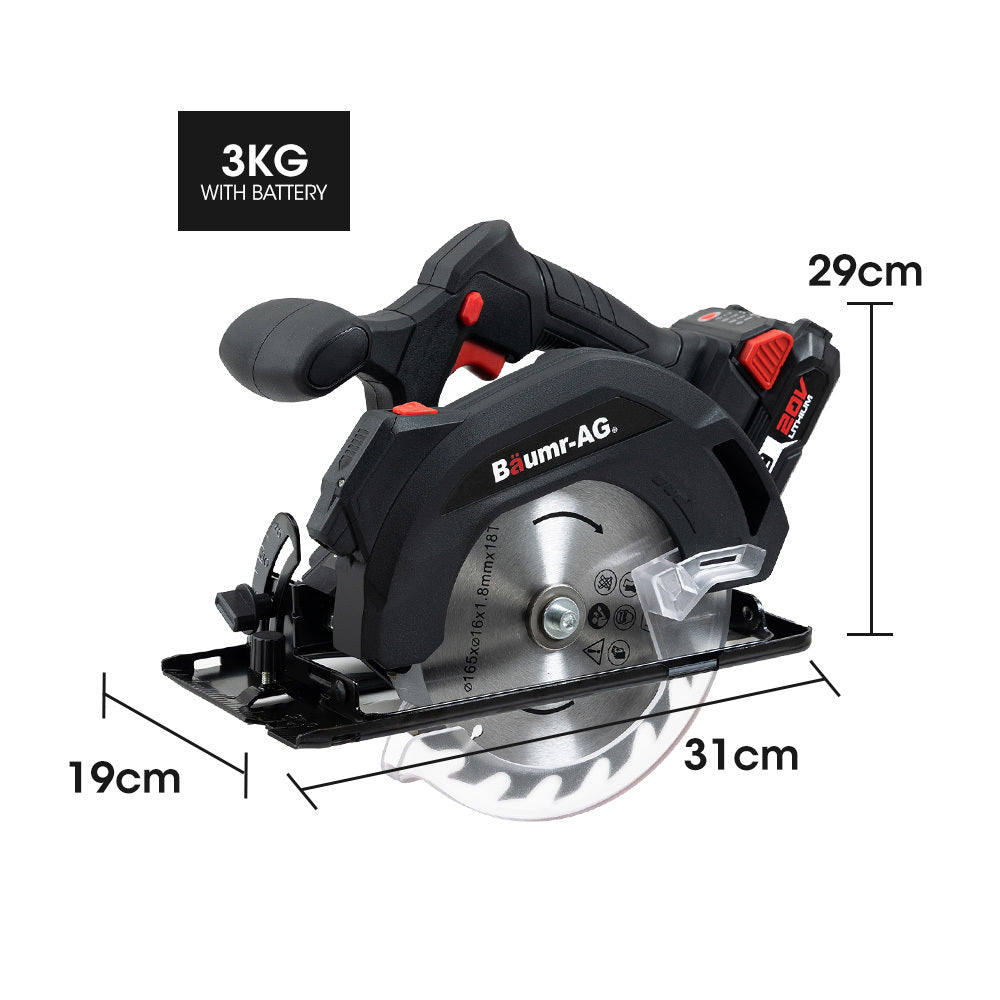 20V Cordless Circular Saw with 0.16m Blade and Battery Charger Kit