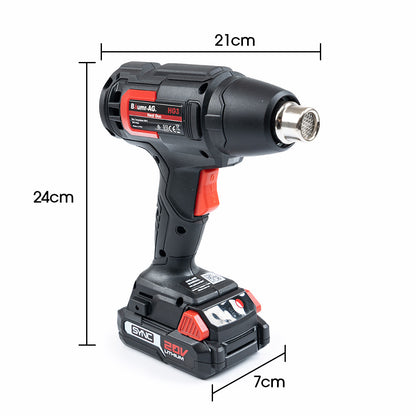 Cordless 20V Heat Gun with LED Light, Battery & Fast Charger Kit, 550°C