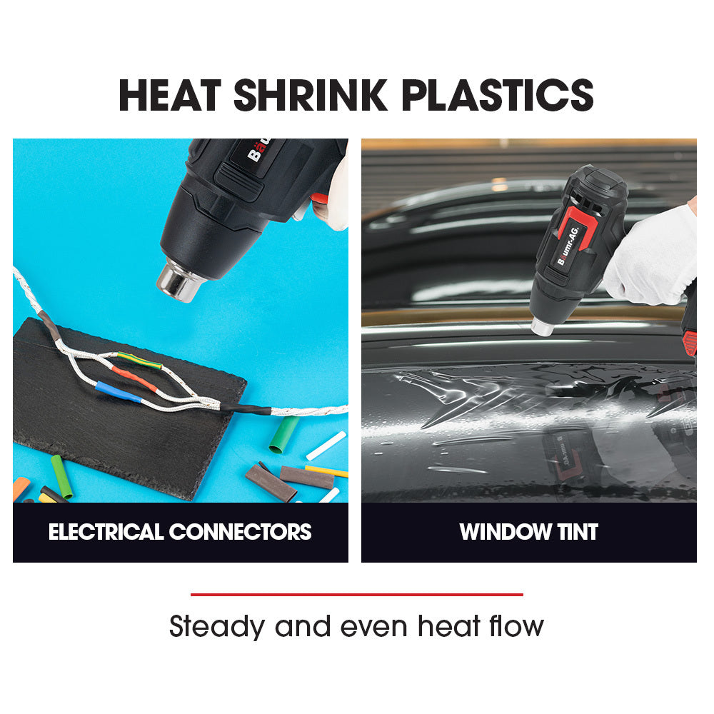 Cordless 20V Heat Gun with LED Light, Battery & Fast Charger Kit, 550°C