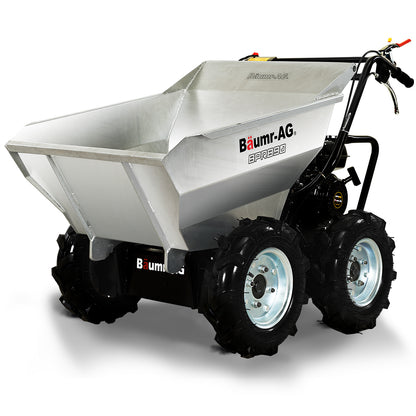 Petrol-Powered Mini Dumper with 300kg Capacity and Galvanised Bucket, 0.73m Wide