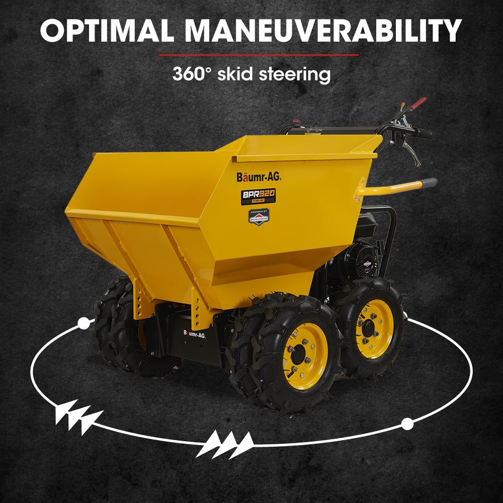 6-Wheel Motorised Wheelbarrow with 208cc Engine, 0.5 Ton Capacity
