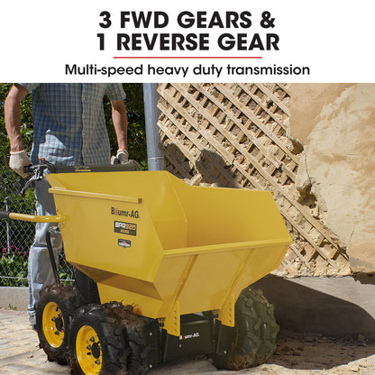 6-Wheel Motorised Wheelbarrow with 208cc Engine, 0.5 Ton Capacity