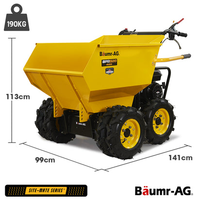 6-Wheel Motorised Wheelbarrow with 208cc Engine, 0.5 Ton Capacity