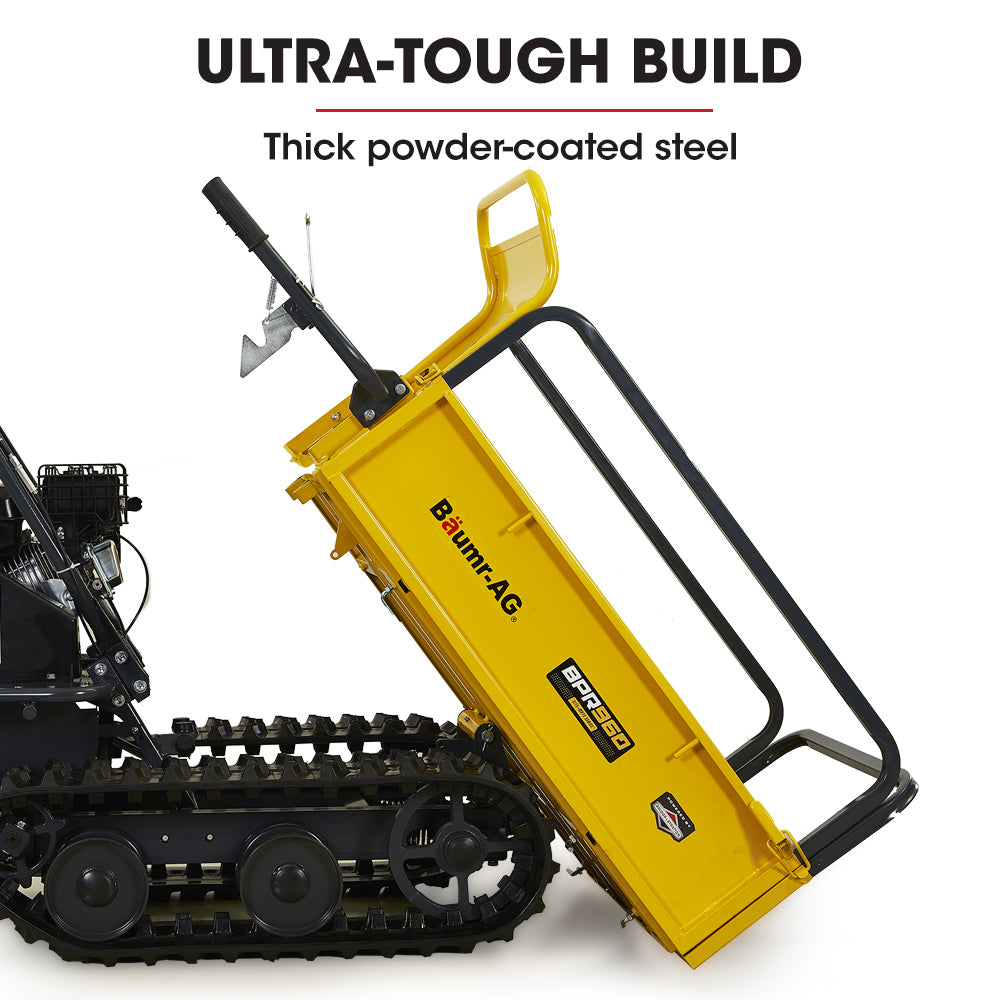 Motorised Tracked Wheelbarrow with 300kg Capacity and 208cc Engine