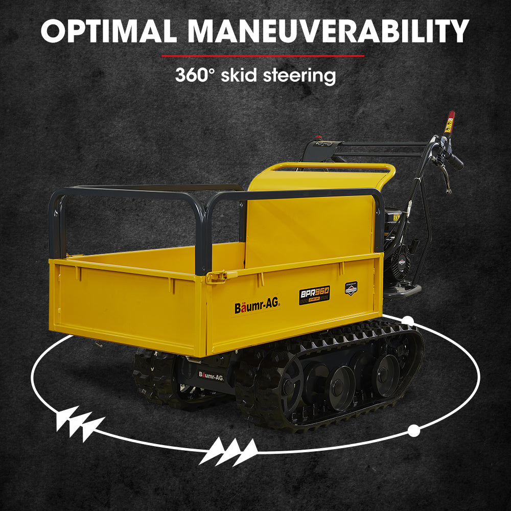 Motorised Tracked Wheelbarrow with 300kg Capacity and 208cc Engine