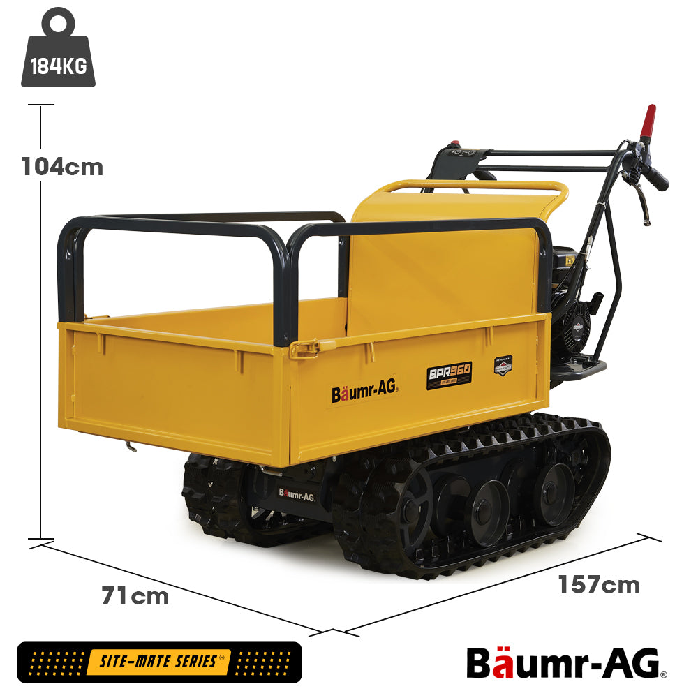 Motorised Tracked Wheelbarrow with 300kg Capacity and 208cc Engine