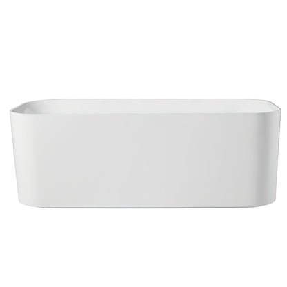 Freestanding Gloss Acrylic Bathtub 1.75m x 0.8m Round with Thermal Insulation