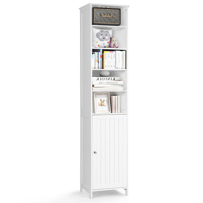 Bathroom Storage Cabinet with 5 Open Shelves for Home-White