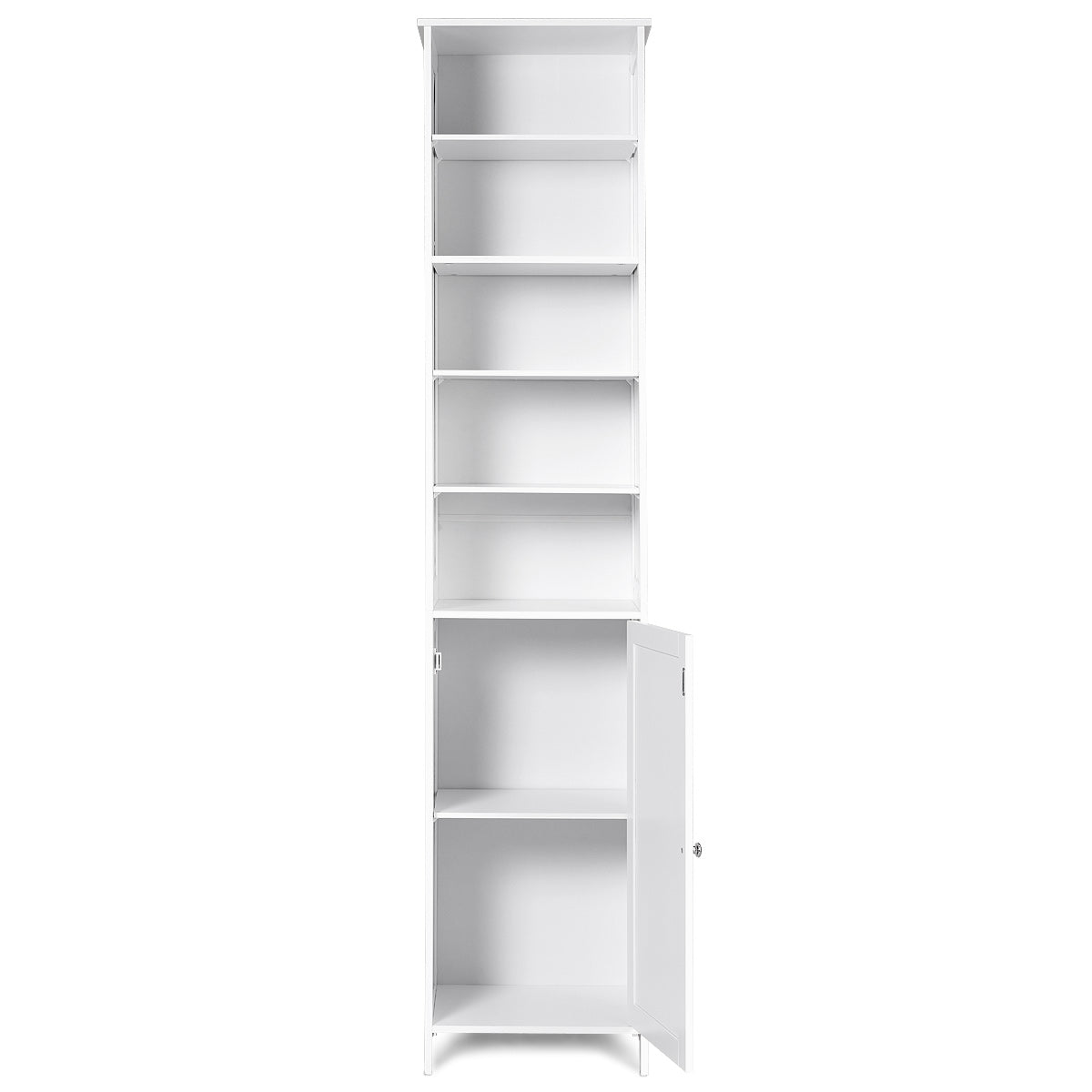 Bathroom Storage Cabinet with 5 Open Shelves for Home-White