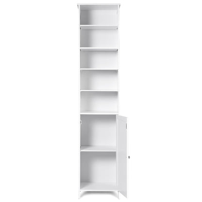 Bathroom Storage Cabinet with 5 Open Shelves for Home-White