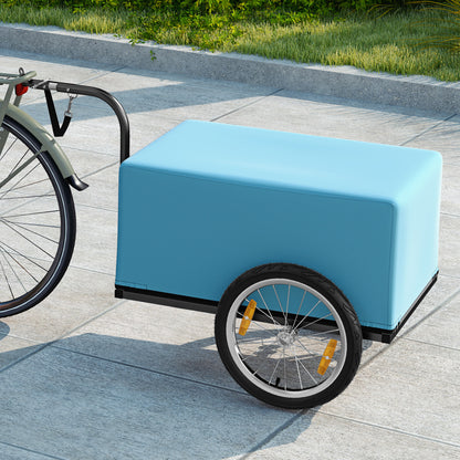 Bike Cargo Trailer Bicycle Trailer with Foldable frame Oxford Cloth Cover-Blue