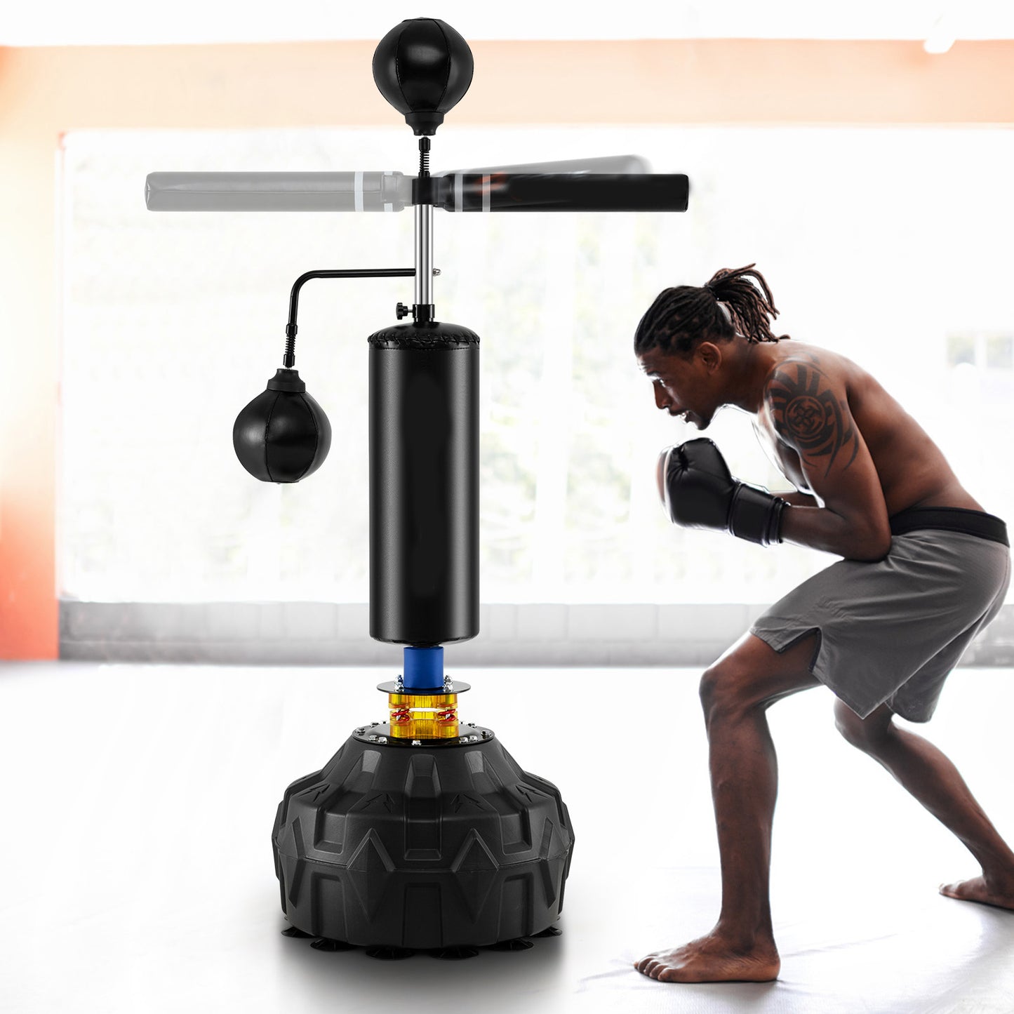 Boxing Speed Trainer Freestanding 360°Spinning Bar