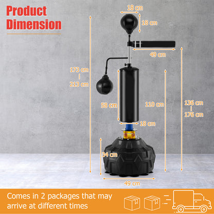 Boxing Speed Trainer Freestanding 360°Spinning Bar