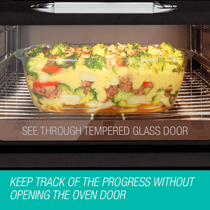 Portable 2-in-1 Gas Oven and Stove with Dual Burners, 15kg, Stainless Steel