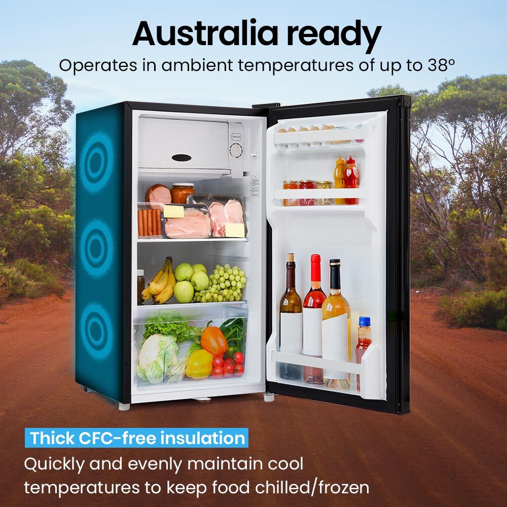 95L Portable Fridge Freezer with 0.12m³ Freezer for Camping and Caravans
