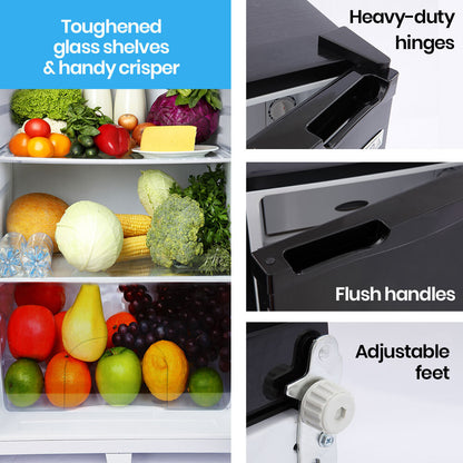 95L Portable Fridge Freezer with 0.12m³ Freezer for Camping and Caravans