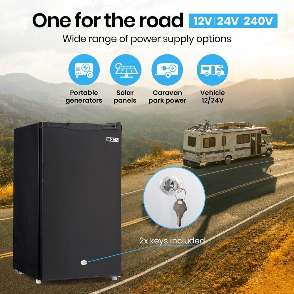 95L Portable Fridge Freezer with 0.12m³ Freezer for Camping and Caravans