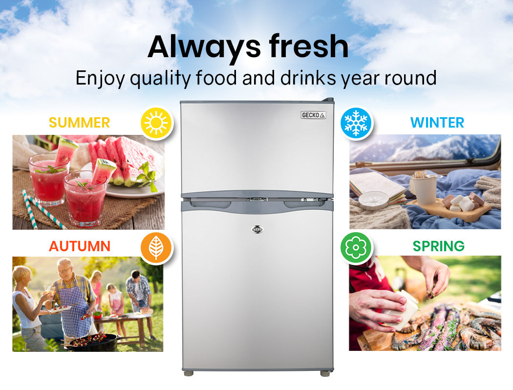 95L Portable Upright Fridge/Freezer, 12V/24V/240V for Motorhome & Caravan