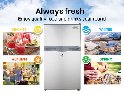 95L Portable Upright Fridge/Freezer, 12V/24V/240V for Motorhome & Caravan