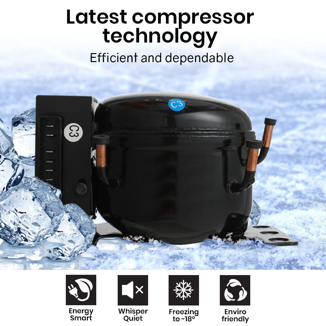 125L Portable Fridge/Freezer 12/24/240V, 0.3m Freezer, 0.8m Fridge for RV/Boat