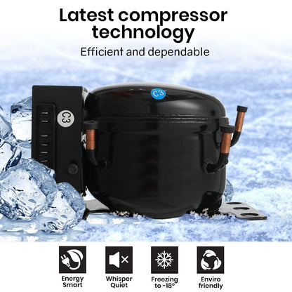 125L Portable Fridge/Freezer 12/24/240V, 0.3m Freezer, 0.8m Fridge for RV/Boat