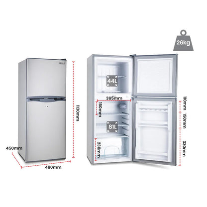125L Portable Upright Fridge/Freezer for Motorhome & Caravan (12V/24V/240V)