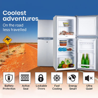 125L Portable Upright Fridge/Freezer for Motorhome & Caravan (12V/24V/240V)